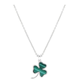 &Eacute;ire Malachite Shamrock Necklace