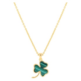 &Eacute;ire Malachite Shamrock Necklace