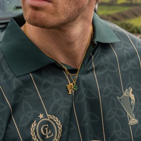 &Eacute;ire Malachite Shamrock Necklace