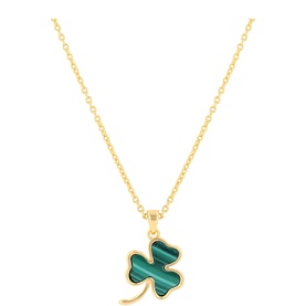 &Eacute;ire Malachite Shamrock Necklace