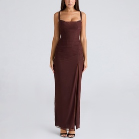Lini Stretch-Mesh Fitted Dress