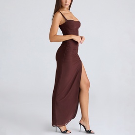 Lini Stretch-Mesh Fitted Dress