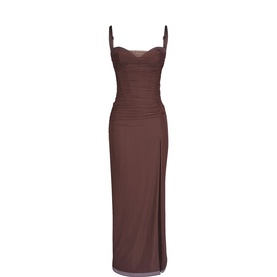 Lini Stretch-Mesh Fitted Dress