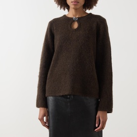 Lulu Cut-Out Teardrop Sweater