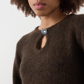 Lulu Cut-Out Teardrop Sweater