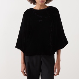 Abby Laurine Velvet Blouse