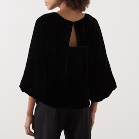 Abby Laurine Velvet Blouse