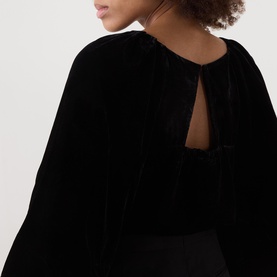 Abby Laurine Velvet Blouse