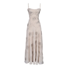 Seren Hand-Beaded Floral Dress