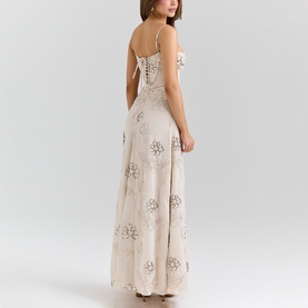 Seren Hand-Beaded Floral Dress