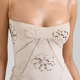 Seren Hand-Beaded Floral Dress