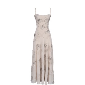 Seren Hand-Beaded Floral Dress