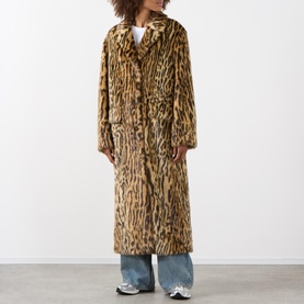 Marceline Leopard Faux Shearling Coat