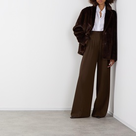 Evyn Single-Breasted Faux Shearling Jacket