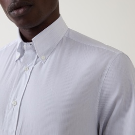 Shadow Stripe Single-Cuff Shirt