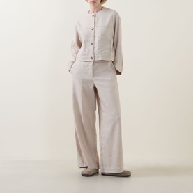 Gabby Collarless Overshirt