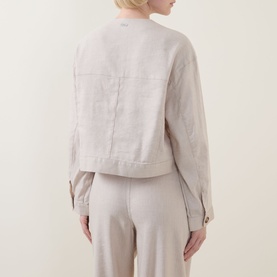 Gabby Collarless Overshirt