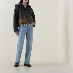 Liza Logo Colour-Blocked Wax Jacket