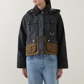Liza Logo Colour-Blocked Wax Jacket