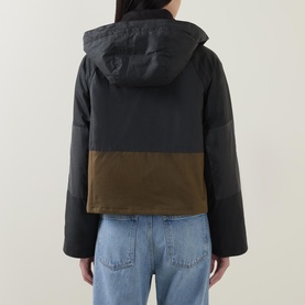 Liza Logo Colour-Blocked Wax Jacket