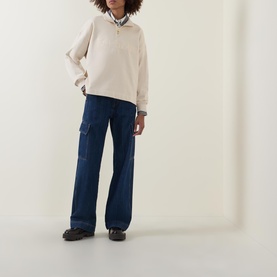 Sara Logo Half-Zip Sweatshirt