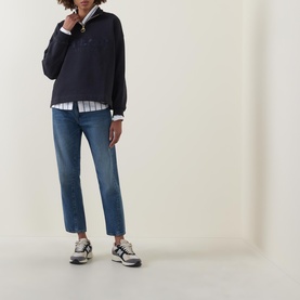 Sara Logo Half-Zip Sweatshirt