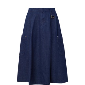Salma Denim Flared Skirt