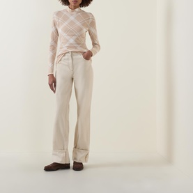 Savannah Check Knit Top