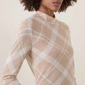 Savannah Check Knit Top