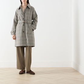 Maia Check Print Trench