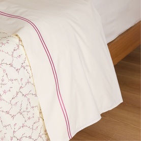 180 Thread Count Evelyn Buttermilk Pink Rolenio Flat Sheet