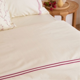 180 Thread Count Evelyn Buttermilk Pink Rolenio Flat Sheet