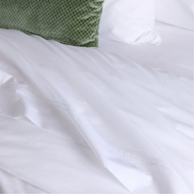 180 Thread Count Evelyn White Rolenio Flat Sheet