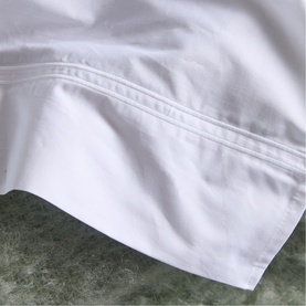 180 Thread Count Evelyn White Rolenio Flat Sheet