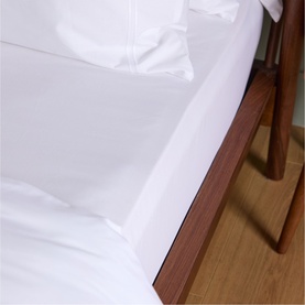 180 Thread Count Evelyn White Fitted Sheet