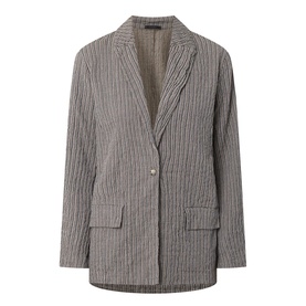 Pinstripe Single-Breasted Blazer