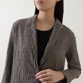 Pinstripe Single-Breasted Blazer