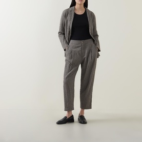 Pinstripe Single-Breasted Blazer
