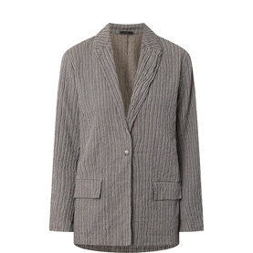 Pinstripe Single-Breasted Blazer