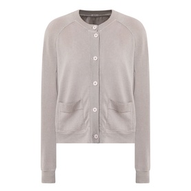 Transit Patch Pocket Cardigan in Rope, round neck, front button fastening, two patch pockets, ribbed trims, long sleeves