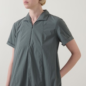 Cocoon Zip Shirt Dress