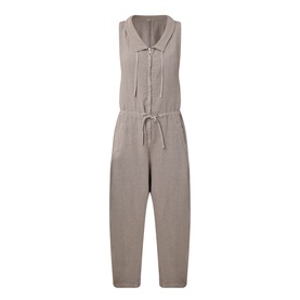 Drawstring Barrel-Leg Jumpsuit