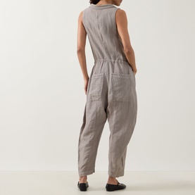 Drawstring Barrel-Leg Jumpsuit