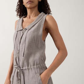 Drawstring Barrel-Leg Jumpsuit