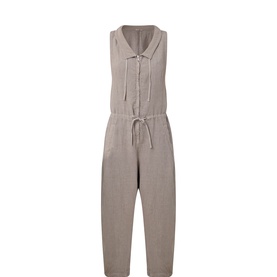 Drawstring Barrel-Leg Jumpsuit