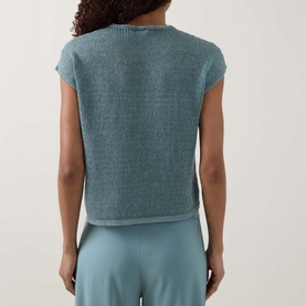 Raw-Edge Knitted Sweater