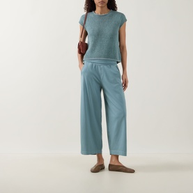 Raw-Edge Knitted Sweater