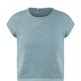 Raw-Edge Knitted Sweater