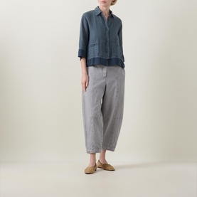 Contrast Trim Button Down Shirt