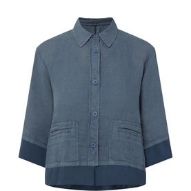 Contrast Trim Button Down Shirt
